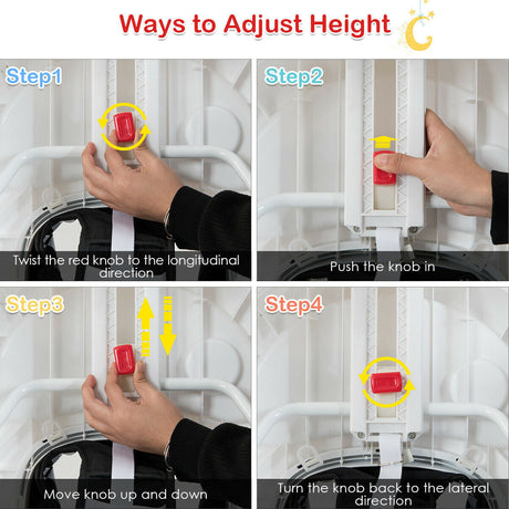 Andador plegable 2 en 1 para bebé con reproductor de música y luces