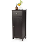 Mueble de almacenamiento de madera para baño con cajón y estante