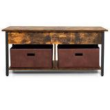 Lift Top Coffee Table Central Table with Drawers and Hidden Compartment for Living Room