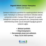 Ecos3 Organic Baby Fabric Softener - Eco-Friendly, Vegan Certified, Concentrated Formula for 40 Washes