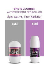 She Clubber Women's Roll-On Deodorant: Long-Lasting Fragrance & Sensitive Skin Protection - 1.69 fl oz