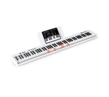 Piano eléctrico plegable de 88 teclas con luces, teclado portátil de tamaño completo MIDI
