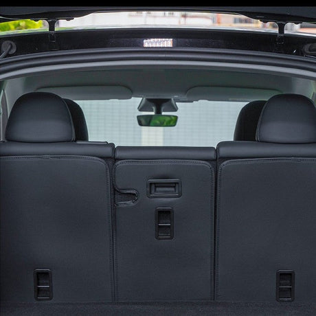 Leather Seat Back Protector with Storage for Model Y | Waterproof | Anti-Kick