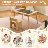 Mesa Sensorial y Juego de Sillas para Niños de 2 a 8 Años con Contenedores Plegables