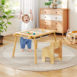 Mesa Sensorial y Juego de Sillas para Niños de 2 a 8 Años con Contenedores Plegables
