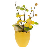 Set of 4 Colorful Spring Flowers with Easter Eggs 7 Inches