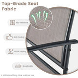 Juego de 2 sillones mecedora metálicos para exterior con tela resistente a la intemperie