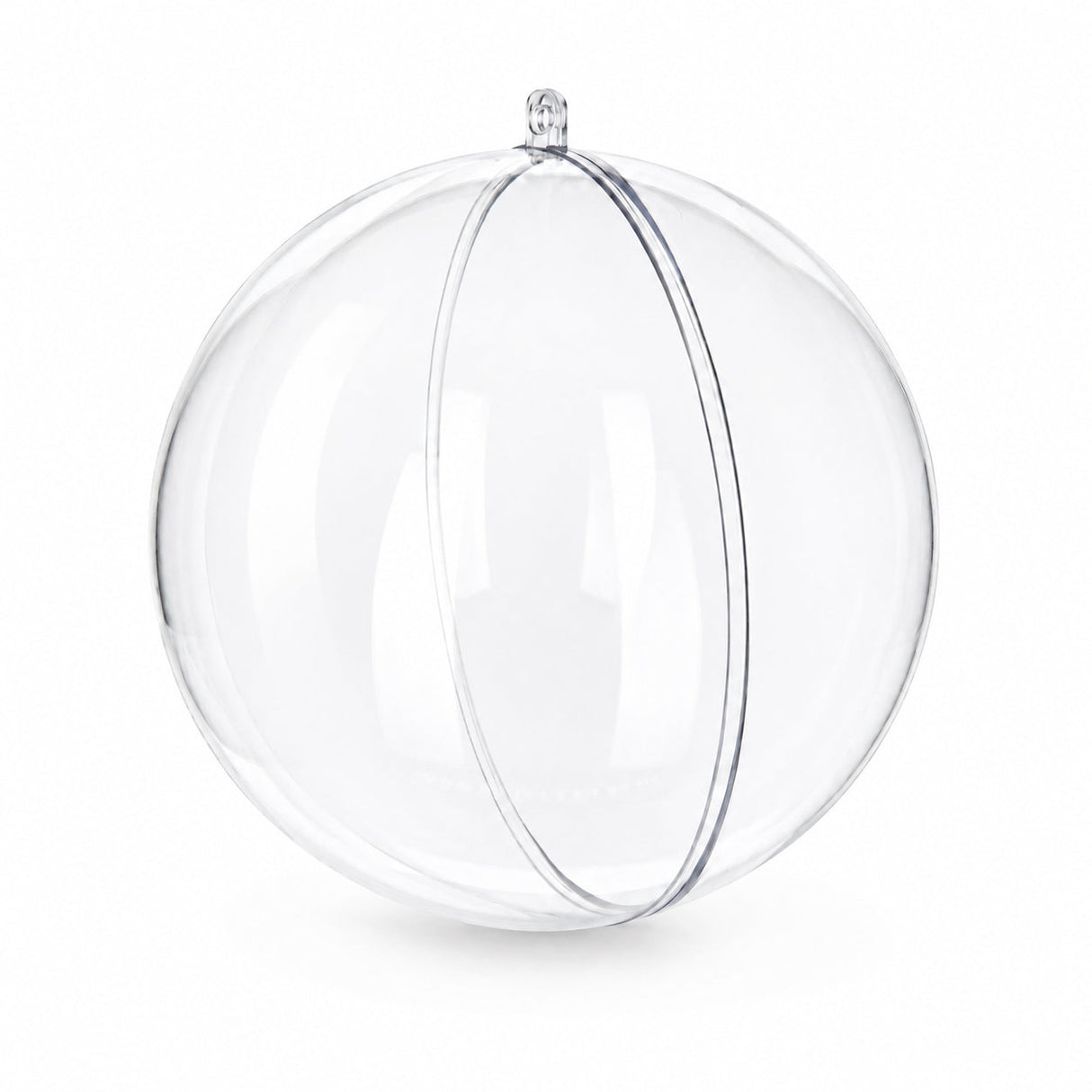 Set of 3 Clear Plastic Ball Ornaments 3.45 Inches (88 mm)