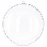 Set of 3 Clear Plastic Ball Ornaments 3.9 Inches