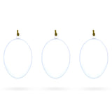 Set of 3 Clear Plastic Egg Ornaments 3.4 Inches (86 mm)