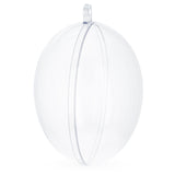 Set of 6 Clear Plastic Egg Ornaments 2.7 Inches