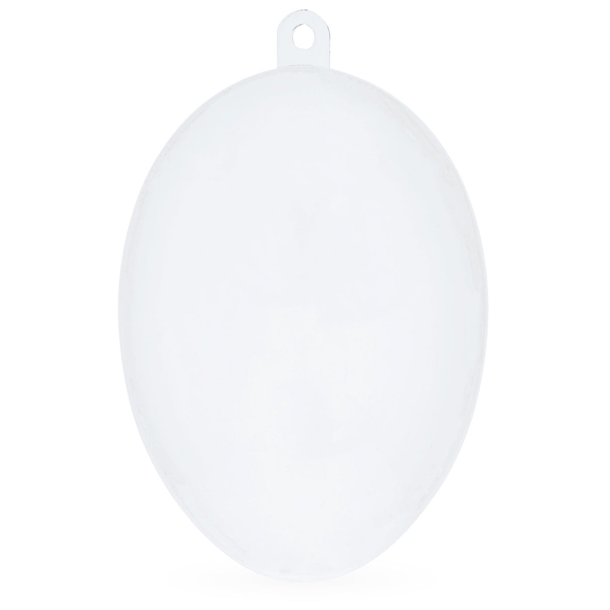 Set of 6 Clear Plastic Egg Ornaments 2.7 Inches