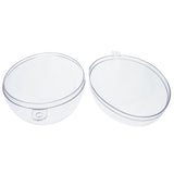 Set of 6 Clear Plastic Egg Ornaments 2.7 Inches