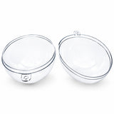 Set of 3 Clear Plastic Egg Ornaments 4.35 Inches (100 mm)