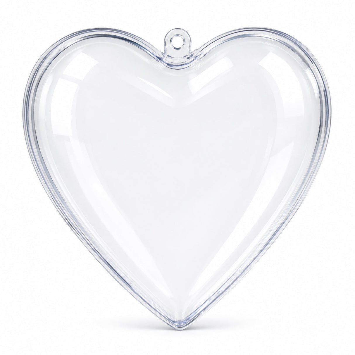 Set of 3 Clear Plastic Heart Ornament 4.6 Inches (117 mm)