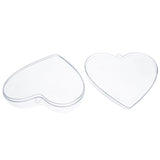 Set of 3 Clear Plastic Heart Ornaments 3.85 Inches (98 mm)