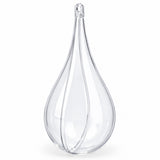 Set of 3 Clear Plastic Waterdrop Ornaments 4.3 Inches (109 mm)