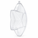 Set of 3 Clear Plastic Hexagon Ornaments 4 Inches
