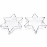Set of 3 Clear Plastic Hexagon Ornaments 4 Inches