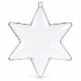 Set of 3 Clear Plastic Hexagon Ornaments 4 Inches