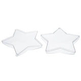 Set of 3 Clear Plastic Star Ornaments 4 Inches
