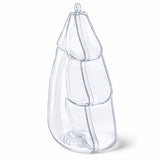 Set of 3 Clear Plastic Christmas Tree Shape Ornaments 4.35 Inches