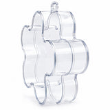 Clear Plastic Flower Ornament  3.55 Inches (90 mm)