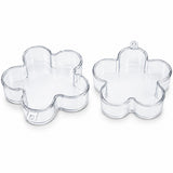 Clear Plastic Flower Ornament  3.55 Inches (90 mm)