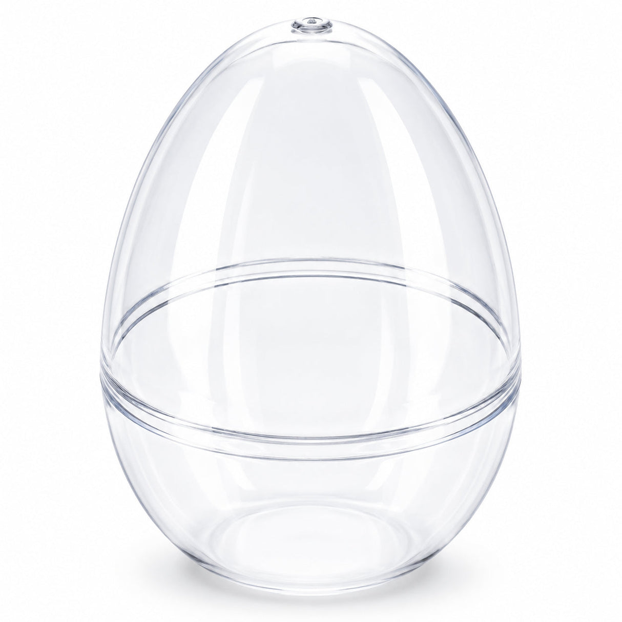 Set of 3 Clear Plastic Standing Egg Ornaments 3.58 Inches (91 mm)
