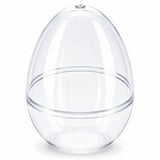 Set of 3 Clear Plastic Standing Egg Ornaments 3.58 Inches (91 mm)