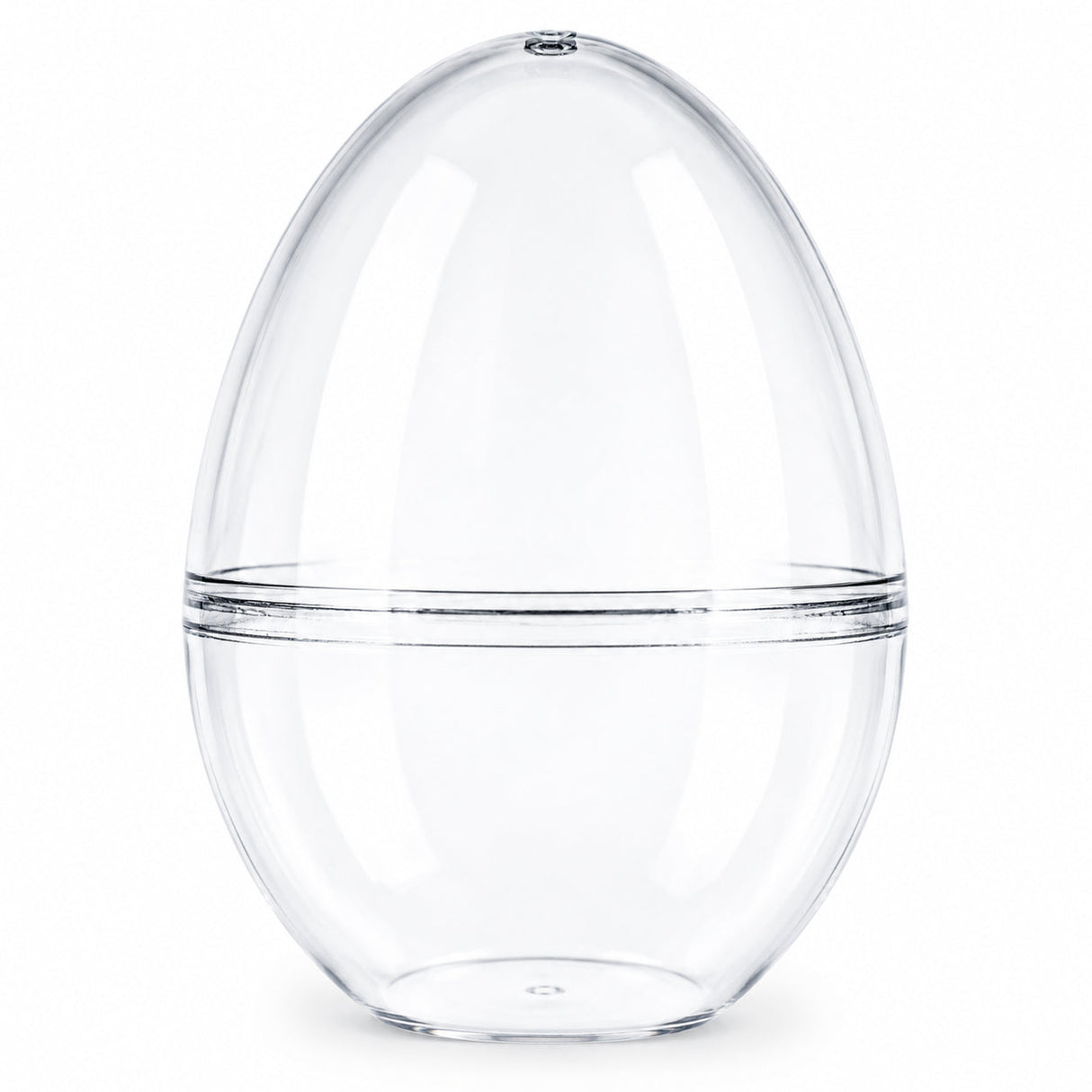 Set of 3 Clear Plastic Standing Egg Ornaments 3.58 Inches (91 mm)