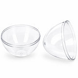 Set of 3 Clear Plastic Standing Egg Ornaments 3.58 Inches (91 mm)