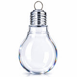 Clear Plastic Bulb Ornaments 5.25 Inches
