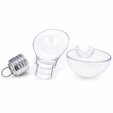 Clear Plastic Bulb Ornaments 5.25 Inches