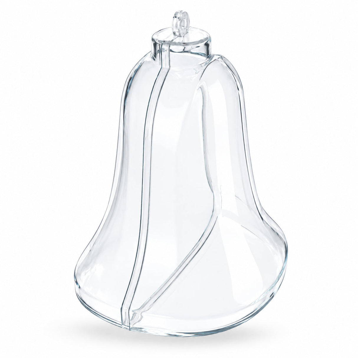 Set of 3 Clear Plastic Bell Ornaments 3.7 Inches (94 mm)