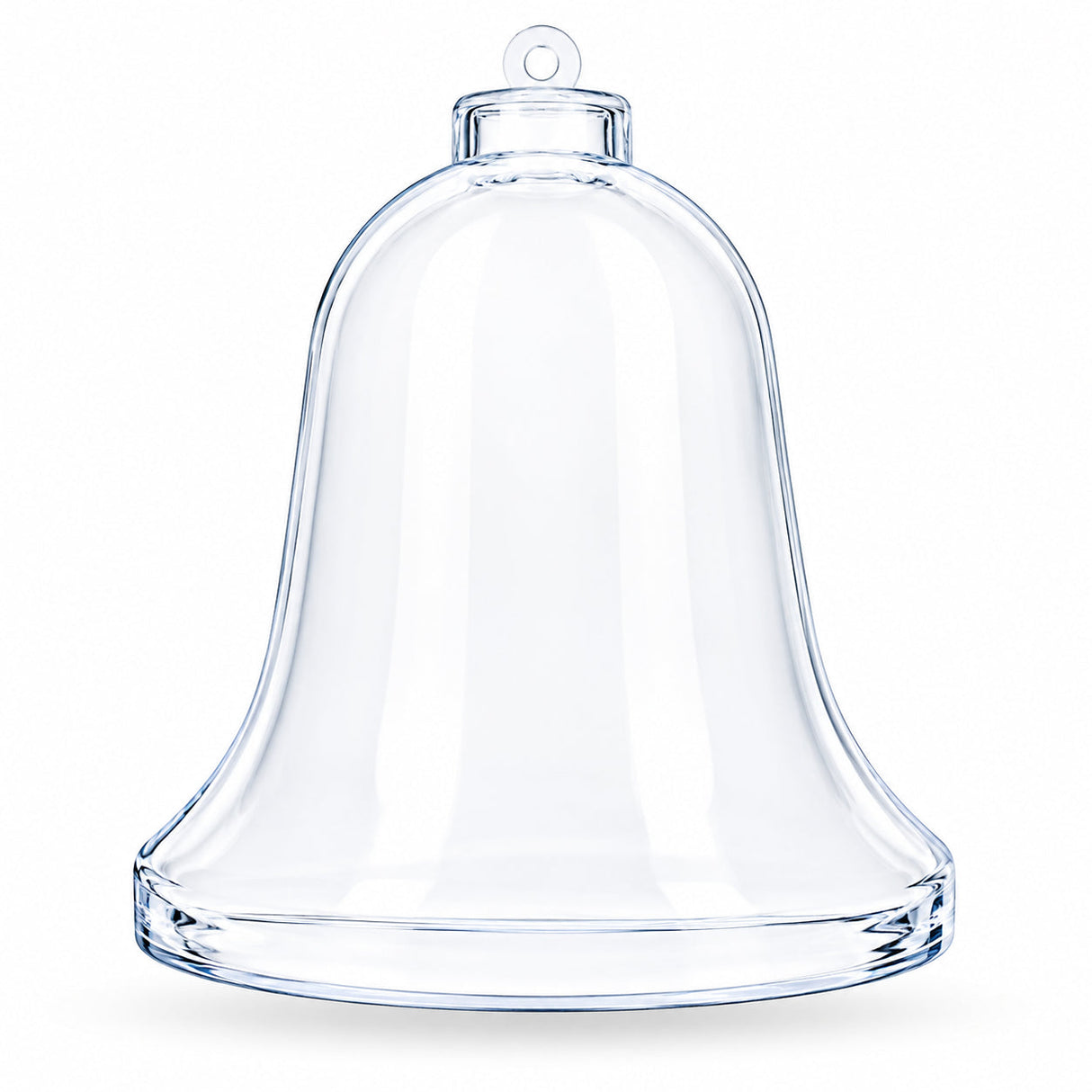 Set of 3 Clear Plastic Bell Ornaments 3.7 Inches (94 mm)
