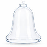 Set of 3 Clear Plastic Bell Ornaments 3.7 Inches (94 mm)