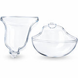 Set of 3 Clear Plastic Bell Ornaments 3.7 Inches (94 mm)
