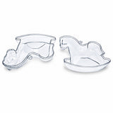 Clear Plastic Rocking Horse Ornaments 3.4 Inches (86 mm)