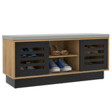 Banco para Zapatos con 6 Compartimentos de Almacenamiento y 3 Estantes Ajustables