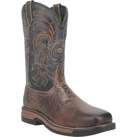 Bota de trabajo vaquera de cuero para hombre Laredo Hawke (Puntera de seguridad) (Liquidación)