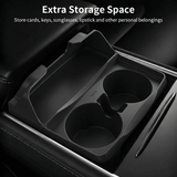 Silicone Center Console Cup Holder Insert for Model 3 & Model Y | Anti-Spill
