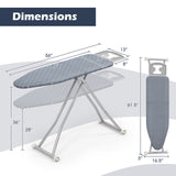 Tabla de planchar con apoya plancha y funda extraíble de color gris plata