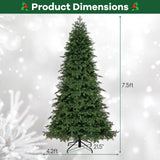 Árbol de Navidad Artificial Verde, con Bisagras, con 721/1019 Puntas de Ramas Abundantes