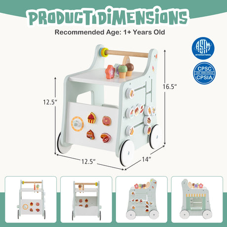 Andador 2 en 1 para bebés con almacenamiento y helados para mayores de 1 año