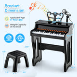 Piano musical de 37 teclas con micrófono Teclado de piano para niños con atril desmontable