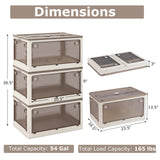 3-Pack Stackable Storage Bins with Lids with 5 Opening Ways