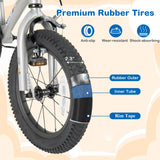 Bicicleta para niños y niñas de 4 a 7 años de 16 pulgadas, ajustable con cuadro de acero de alto carbono - 16 pulgadas