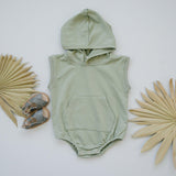 Mameluco con capucha sin mangas - más colores *quedan tallas 0-3m y 12-18m