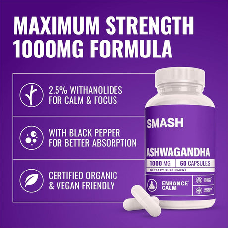 Smash Ashwagandha, 60 Cápsulas